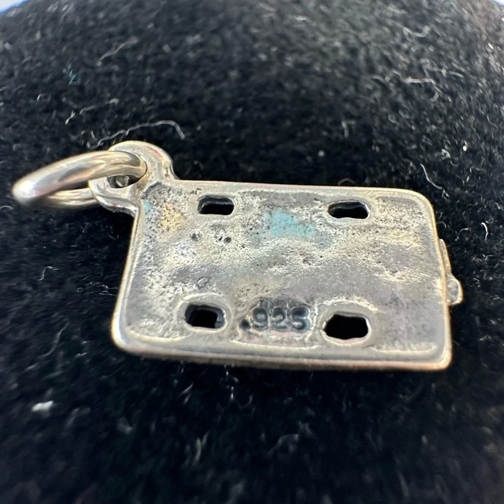 Tiny 925 silver charm 2-BZ-2P license plate